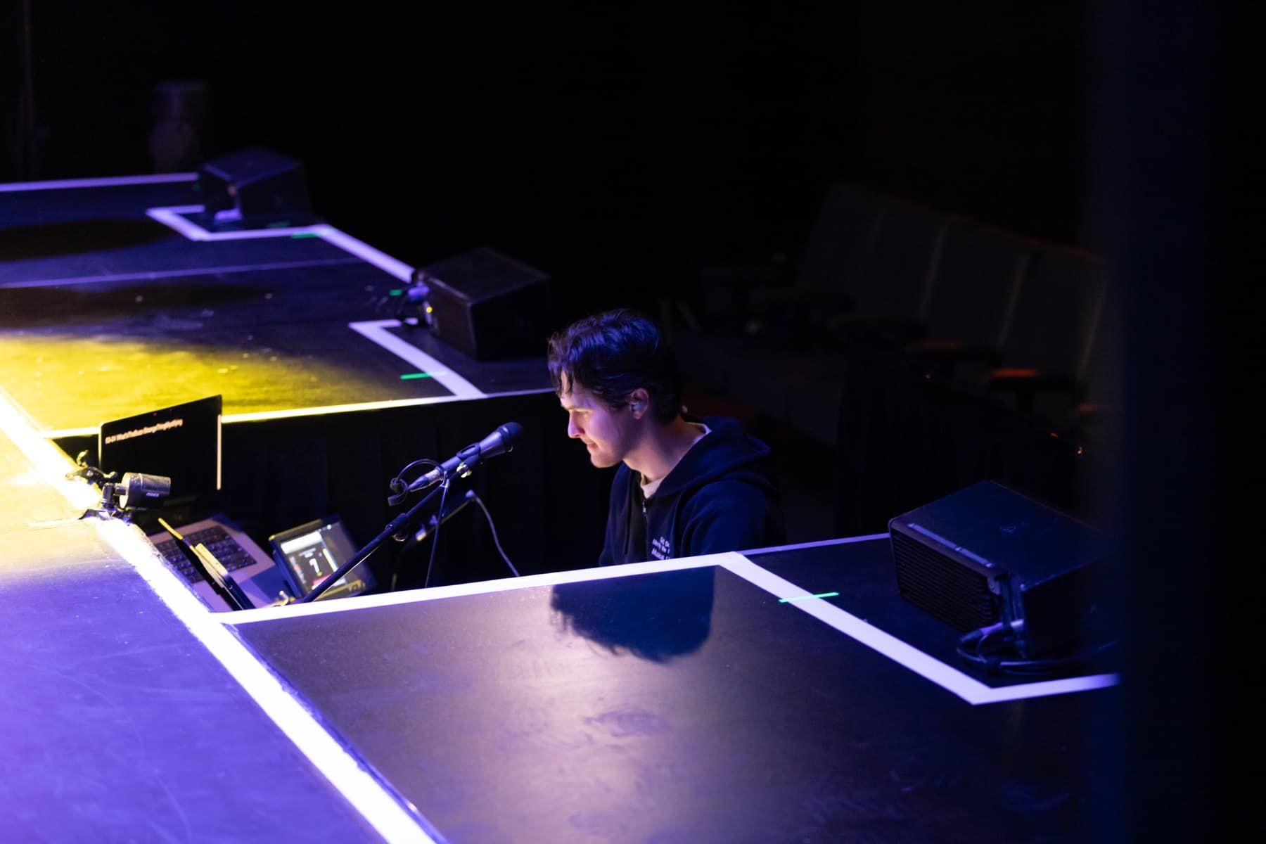 Matthew Rumley at the keyboard for Jesus Christ Superstar