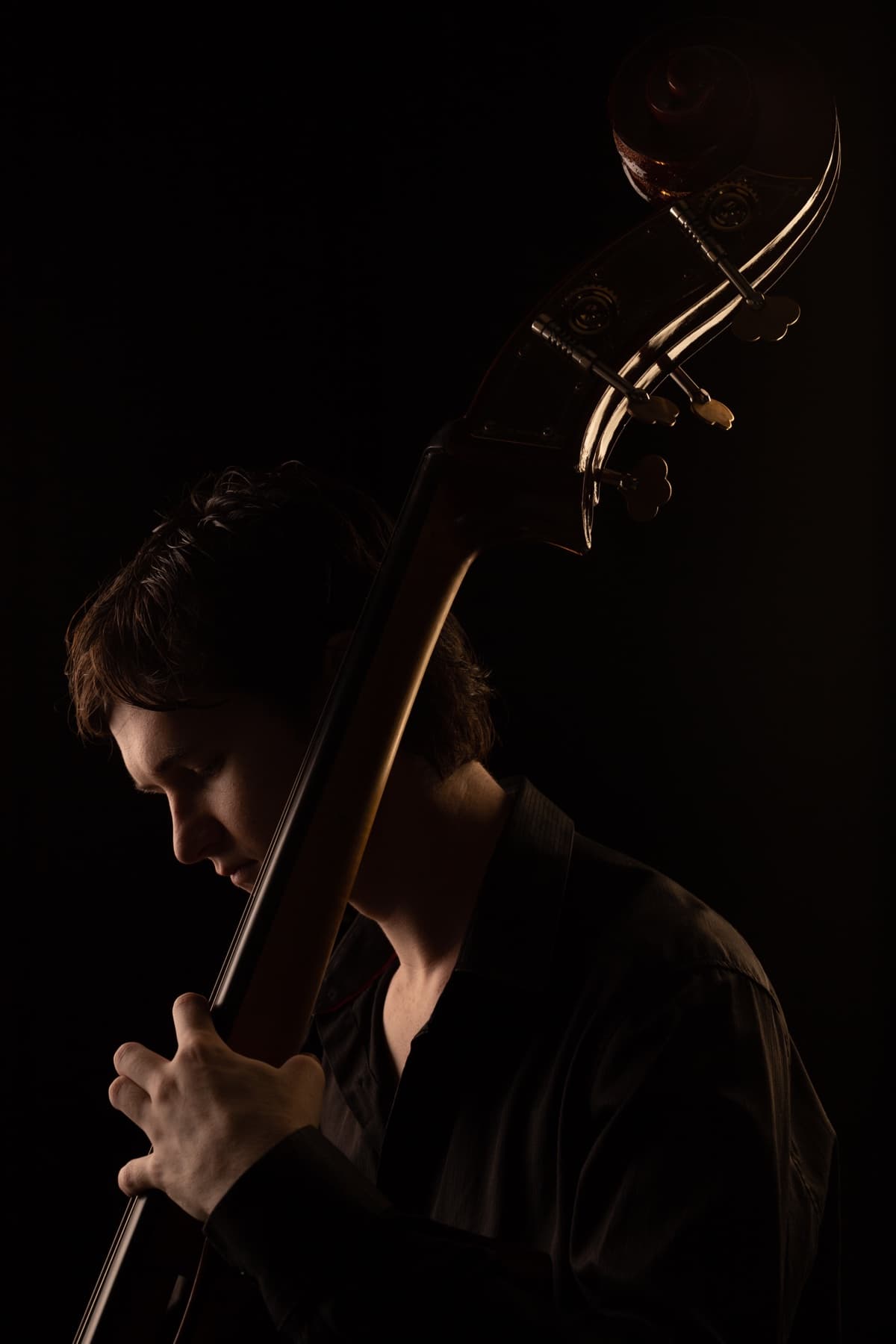 Matthew Rumley playing double bass